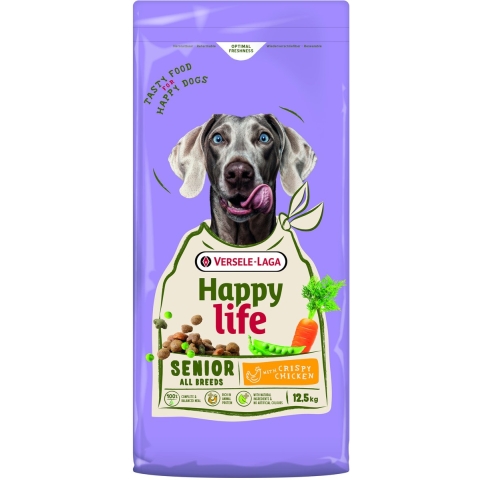 Happy Life Senior met kip hondenvoer 12,5 kg