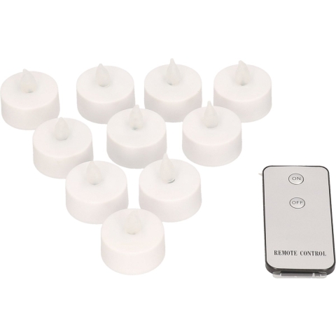 Led theelichtjes/waxinelichtjes met afstandsbediening 20 stuks -