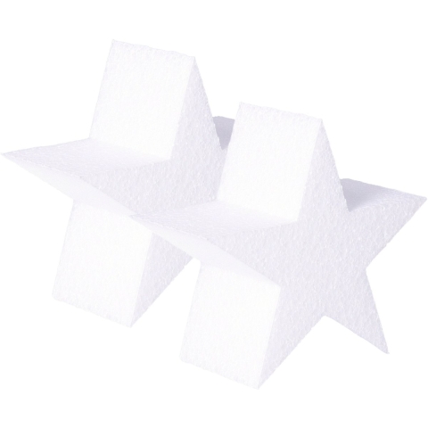 6x Piepschuim vormen ster 40 cm hobby/knutselmateriaal -