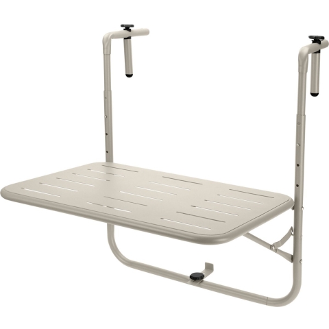 Progarden Balkon tafel - metaal - mat beige - 60 x 43 cm -