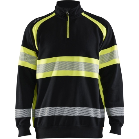 Blåkläder High-Vis Sweater 35531158 | Zwart/High-Vis Geel | Maat 3XL - 7330509830772