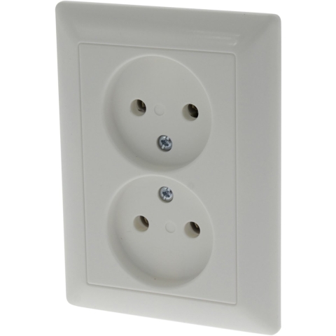 Jung AS500 Contactdoos | Inbouw | 2-voudig | Polarwit - 66.003.49