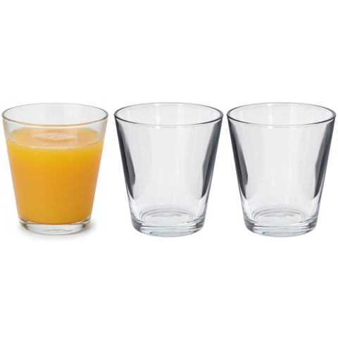 Alessandro Drinkglazen Conical - 12x stuks - glas - 230 ml - 8 x 9 cm -