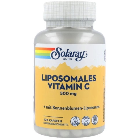 2x Solaray Vitamine C Liposomaal 500 mg 100 capsules