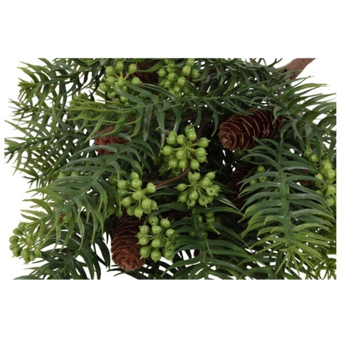 Kunsttak Hedera bes groen 41xH25,4cm