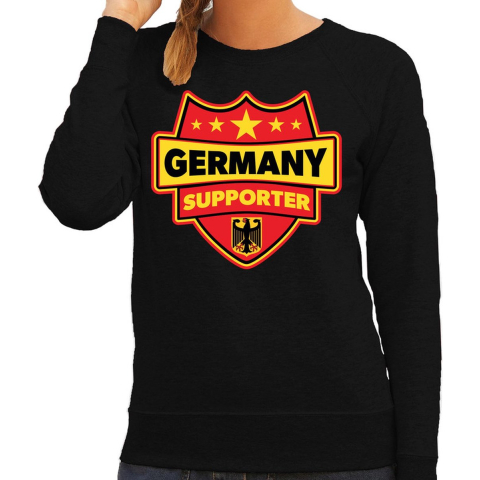 Duitsland / Germany schild supporter sweater zwart voor dames S -