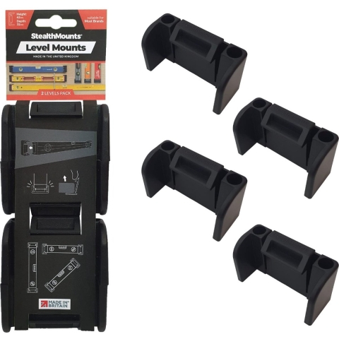 Stealthmounts Waterpasbevestiging | Zwart | 2 stuks - OM-LM-BLK-2