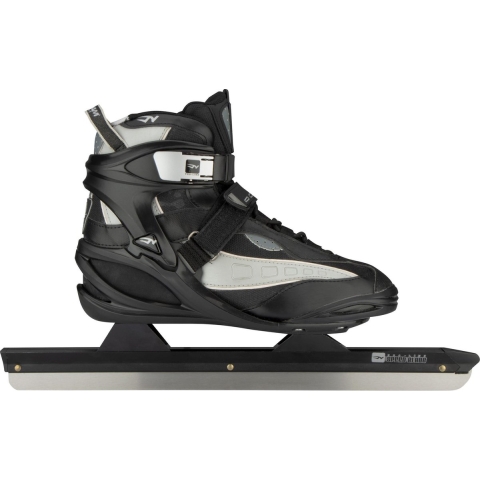 Nijdam Norenschaats Pro-Line Maat 45 - Semi-Softboot - Alu Buis - Zwart/Grijs/Zilver - 45