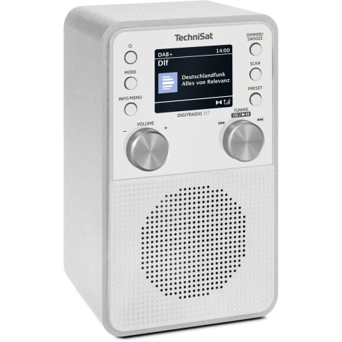 TechniSat DIGITRADIO 317 Radio DAB+, FM FM, DAB+, Bluetooth, AUX Wekfunctie Wit