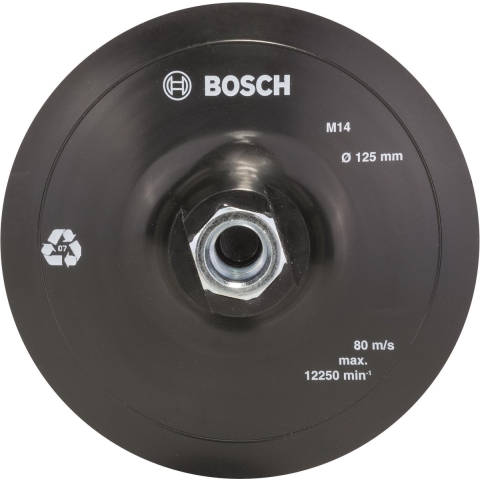 Bosch Accessories 2609256272 Rubberen schuurschijf voor haakse slijpmachines, klittenbandsysteem, 125 mm