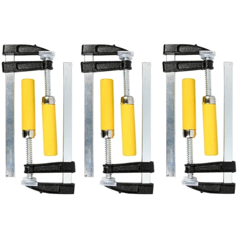 Lijmklemmen - 6x stuks - metaal - hobbyklem - in opbergetui -