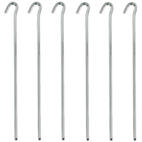 ProPlus Rotspennen / tentharingen - metaal - 12x stuks - 30 cm - kamperen - windscherm - tent -