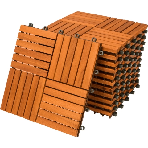 Tegels 11 stuks Acaciahout 30x30cm