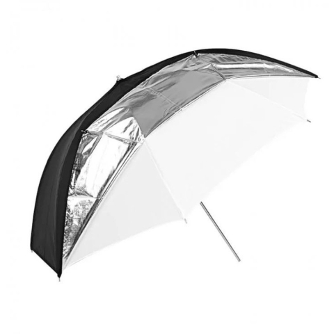 Godox 84cm Dual Duty Paraplu Zwart/Zilver/Wit