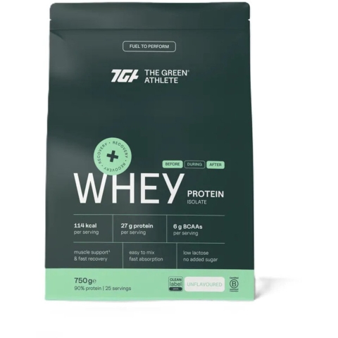2x The Green Athlete Whey Protein Isolate Unflavoured 750 gr