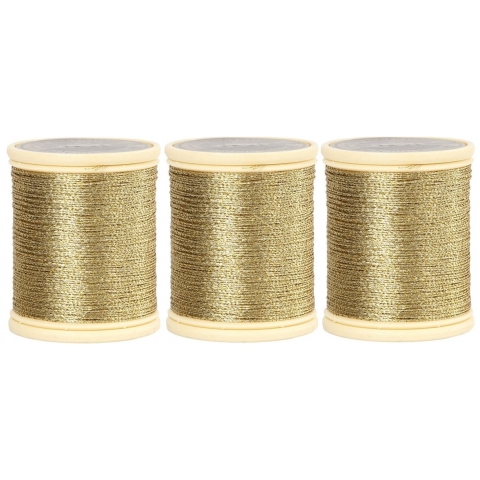 Pakket van 3x stuks rolletjes Goud metallic draad 40 meter -