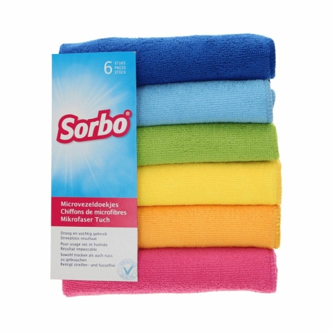 4x Sorbo Microvezeldoeken Trendy Colors 40 x 40 cm 6 stuks