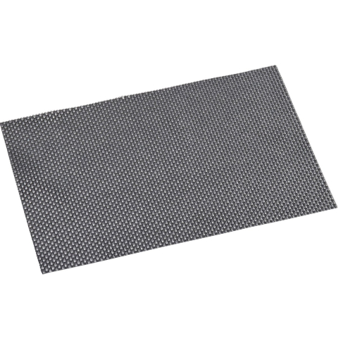 Placemat - zilverkleurig - 8x stuks - geweven - rechthoekig - 29 x 43 cm -
