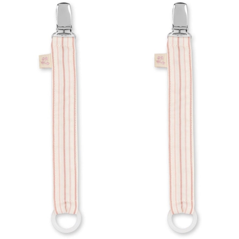 Konges Sløjd Speenkettingen - 2-pack - Streep klein Rose - Konges Sløjd - OneSize - Speenketting