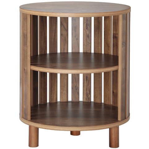 CaliCosy Ronde bijzettafel met open latten h50 cm