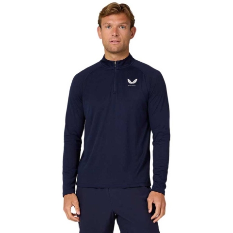 Castore Adapt Training 1/4 Zip Top Polyester Heren Blauw Actieve Kleding T-Shirts
