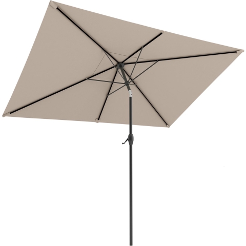 LifeGoods Parasol - 270x180cm - 30° Kantelbaar - Waterdicht - met Hoes - Taupe