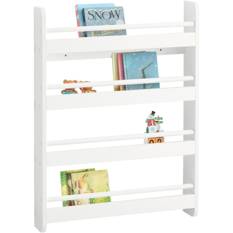 SoBuy Opbergkast - Ophangbaar - MDF - 60 x 12 x 80 cm - Wit