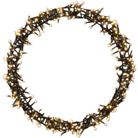Ceruzo Kerstring - Decoratiering met Verlichting - 300 LED -38cm D -Krans- Warm Wit -Lichtfuncties