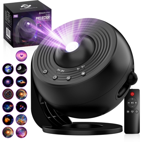MostEssential Projectorlamp PRO Edition 12-in-1 Galaxy Projector - Ø 11.8 cm - Kleur: Zwart