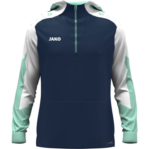 JAKO 6770K Sweater Met Kap Dynamic Kids - Marine/Wit/Munt - 128