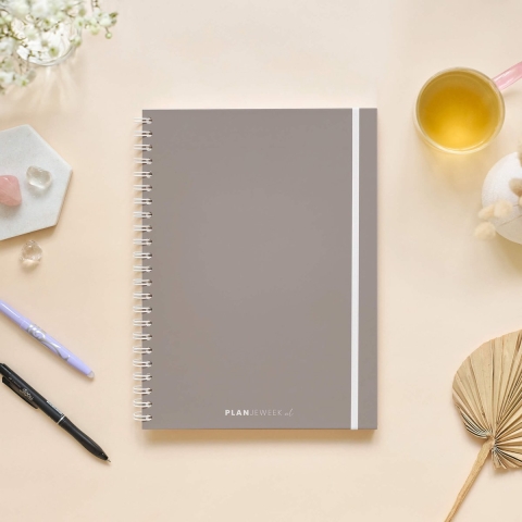 Planjeweek Weekplanner & Planboek Taupe A4