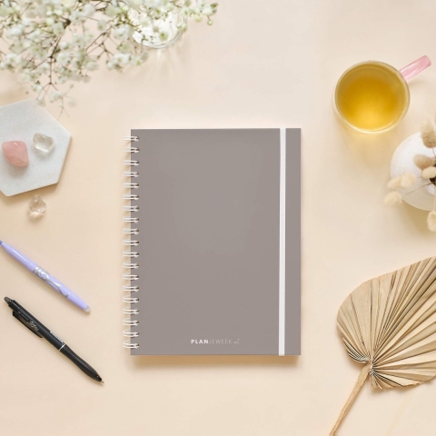 Planjeweek Weekplanner & Planboek Taupe A5+