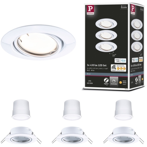 Paulmann 92463 LED-inbouwlamp Set van 3 stuks LED 14.7 W Wit