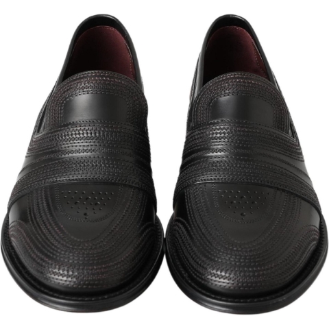 Leren Loafers Geïnspireerd op Borduursteken Slipon Stijl