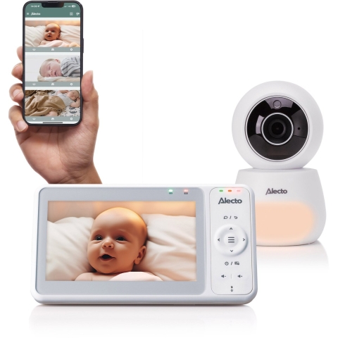 Alecto DVM2060 - Babyfoon met camera & app, HD-beeld en 5″ kleurendisplay