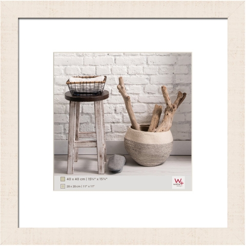 walther+ design HO440W Wissellijst Papierformaat: 40 x 40 cm Wit, Beige