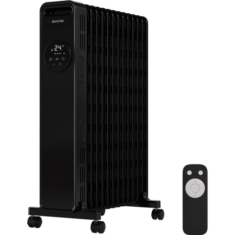 Auronic Olieradiator - Elektrische Kachel - 2500W Heater - Zwart