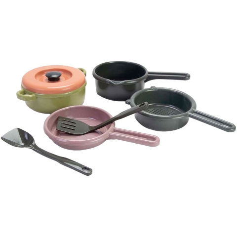 Dantoy Green Bean Keukenset - 7 Onderdelen - Diverse aardekleure - Dantoy - OneSize - Speelgoed