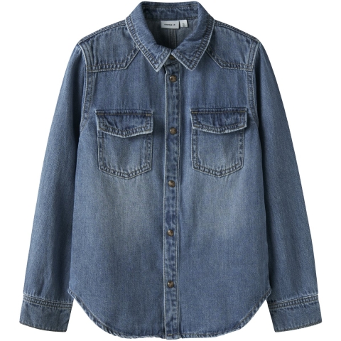 Name It Overhemd - Denim - NkmKim - Medium+ Blue Denim - Name It - 11 jaar (146) - Overhemd