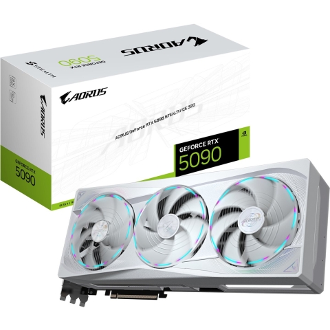 GIGABYTE AORUS GeForce RTX 5090 STEALTH ICE 32G grafische kaart