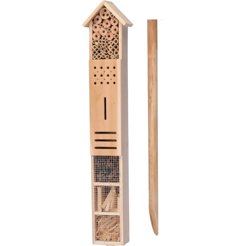 Insectenhotel naturel op paal