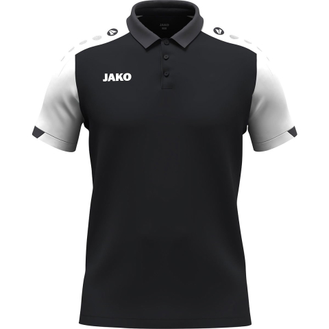JAKO 6370K Polo Dynamic Kids - Zwart/Wit/Antraciet - 140