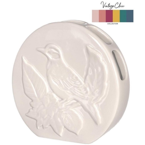Vaas Bird crème Ø6xH20cm