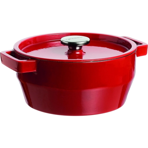Pyrex Slowcook Braadpan - Gietijzer - Ø 24 cm - 3.6 l - Rood