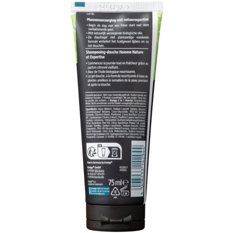 8x Kneipp Mini 2-in-1 Men Douchegel&Shampoo Ready to Go 75 ml