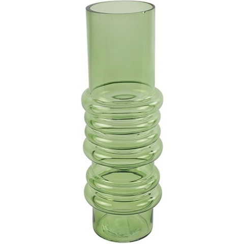 Vaas Marci glas ro 11x11x32 cm groen Countryfield - Countryfield