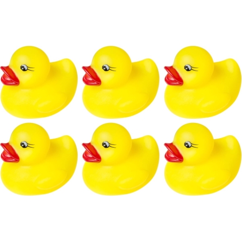 Badeendjes - 120x stuks - geel - kunststof - 4,5 cm - badspeelgoed -