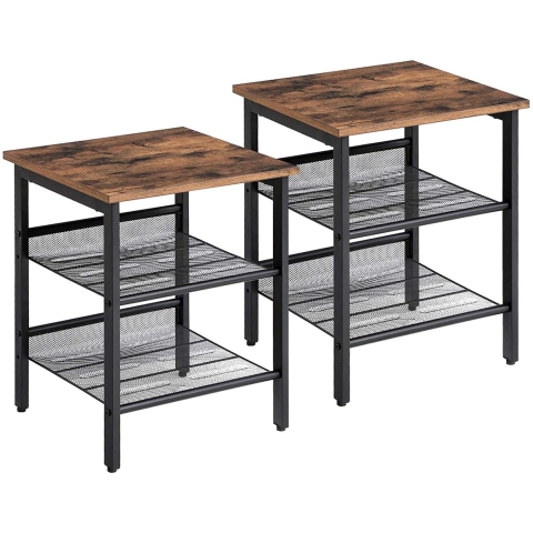 OSKAR LET24X - Tafelkast - Rustiek bruin - 40 x 40 x 50 cm (2 stuks)
