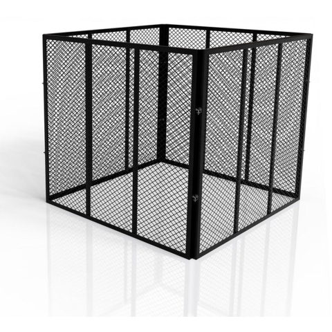 Metalen compostbak / Tuincompostbak / Bladkorf - Tuinafval - 450L - Zwart