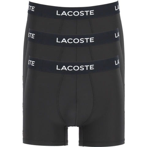 Lacoste Boxershorts - Microfiber - Regular fit - Zwart (3-pack)
